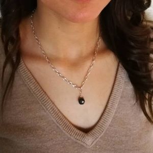 Handmade: hematite gemstone pendant necklace